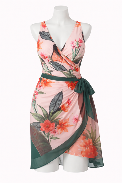 Ensemble bikini jupe bohème NAÏRA – Tenue complète plage, confort toute la journée